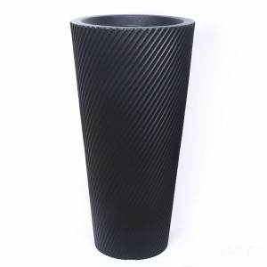 Vaso Pilão Vite Preto Carvão - 36,5cm x 70cm - Nº 03 - Vogue